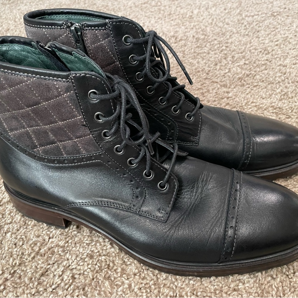 Johnston Murphy Black Leather Men's Boots